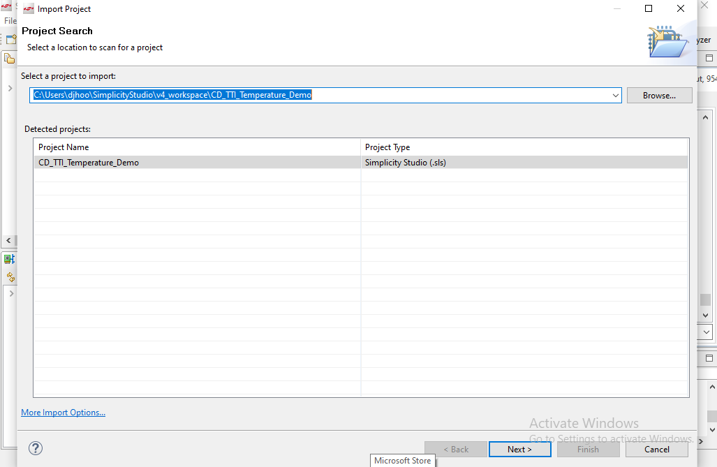 Import the Contactless Temperature Sensor project.